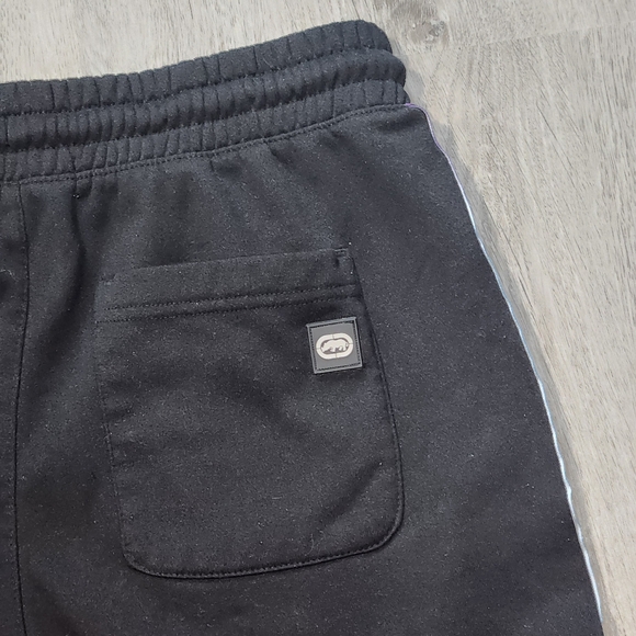 Ecko Untld Y2k Sweat Shorts Gradient Big Logo Size Small Black Back Pockets - Picture 4 of 6